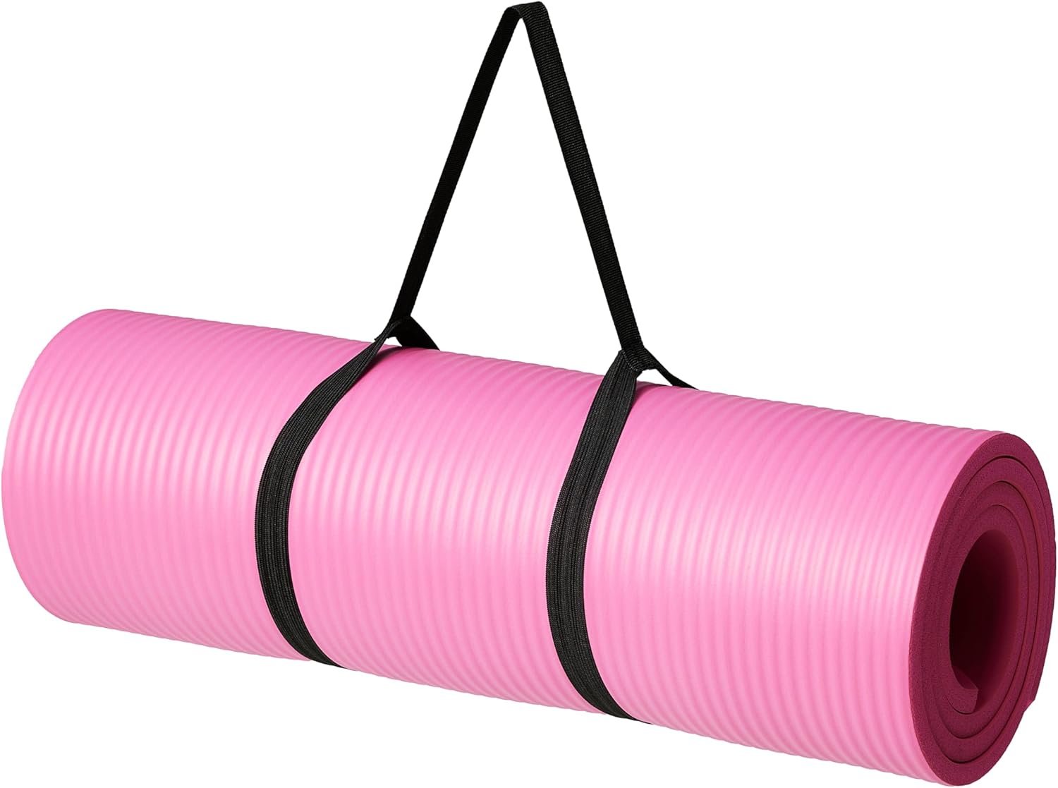 Amazon Basics Extra Thick Exercise Yoga Mat with Carrying Strap