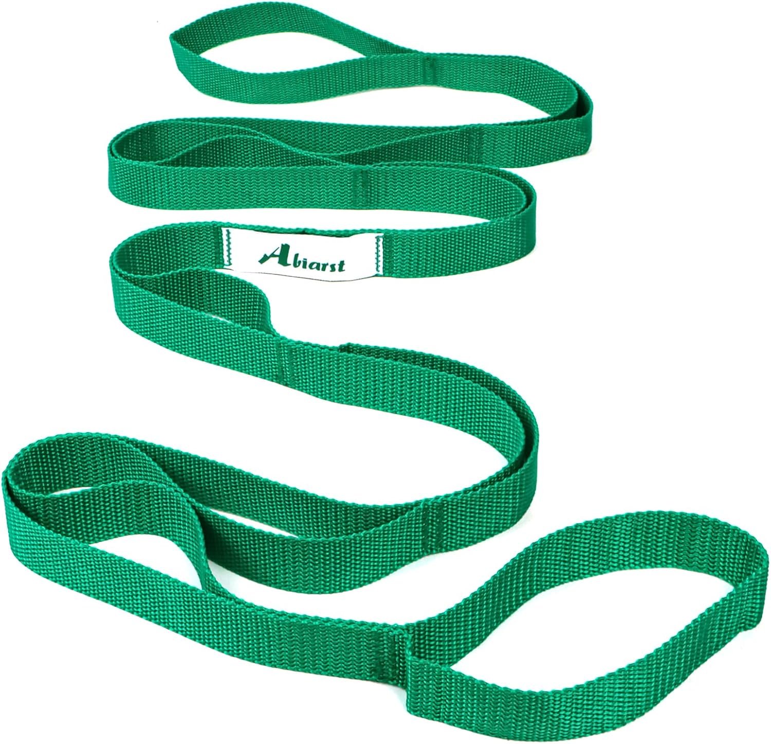 Stretching Strap Yoga Straps for Physical Therapy, 10 Loops Non-Elastic Stretch Band for Pilates, Flexibility, Exercise and Gymnastics