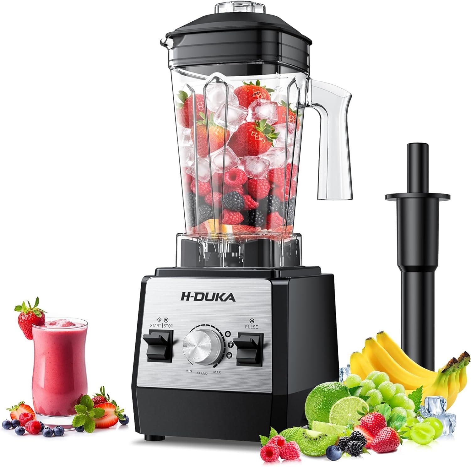 Blender for Smoothies with 64 Oz Capacity, Blenders for Kitchen with BPA-Free Container, Smoothie blender for Ice Crushing, Frozen Drink, Baby Food, Sauces, Dishwasher Safe
