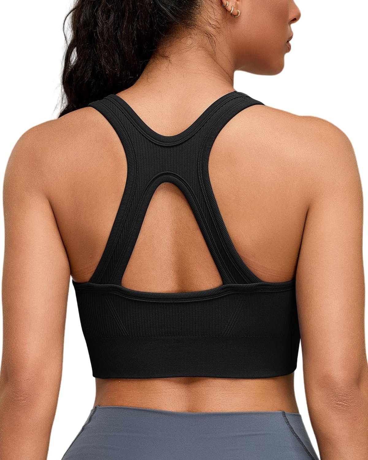 Sports Bras for Women High Support, Racerback Padded High Impact Sports Bra Seamless Running Bra